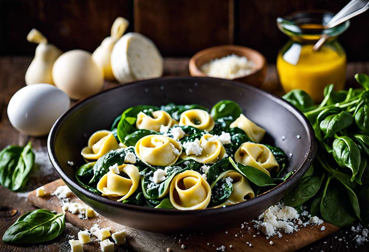 Tortellonis aux épinards